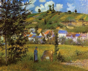 landscape at chaponval 1880 Camille Pissarro Oil Paintings